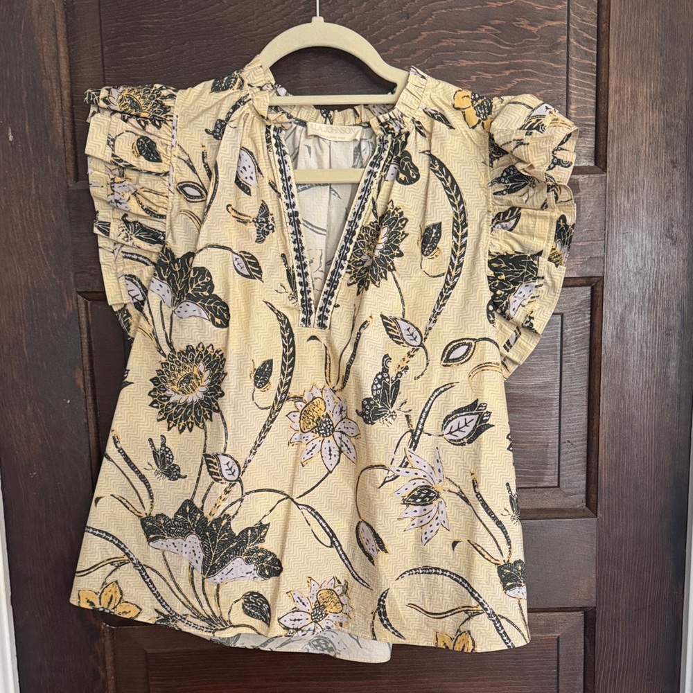 Ulla Johnson Elena top Size 6 Lemonbalm